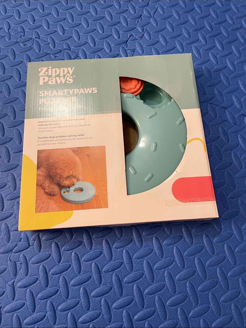 ZippyPaws SmartyPaws Puzzle Toy - Blue & Orange